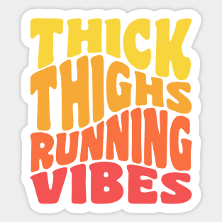 Runner Marathon Thick Thighs Running Vibes Fitness Sticker